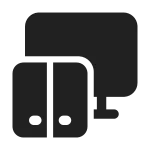 Dual Screen Desktop SVG Icon